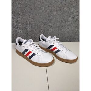Adidas Men's Grand Court White Blue Red Running Shoes Sneakers Size 11.5 EE7888